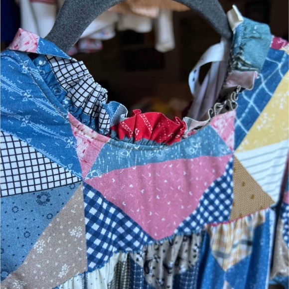 Doen Patchwork Quilt Print Mini Dress - Picture 6 of 8